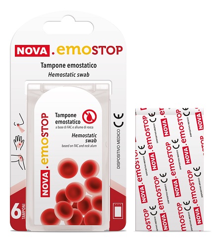 NOVA EMOSTOP TAMPONE EMOSTATICO 6 PEZZI - farmaidea24.com