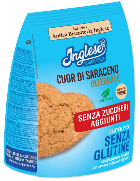 INGLESE BISCOTTI CUOR DI SARACENO INTEGRALI SENZA ZUCCHERI AGGIUNTI 200 G - farmaidea24.com