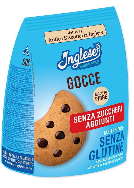 INGLESE BISCOTTI GOCCE DI CIOCCOLATO SENZA ZUCCHERI AGGIUNTI 200 G - farmaidea24.com