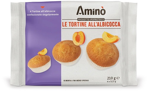 AMINO' LE TORTINE ALBICOCCA 4 PEZZI DA 52,5 G - farmaidea24.com
