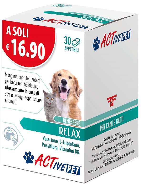 ACTIVE PET RELAX 30 COMPRESSE APPETIBILI - farmaidea24.com