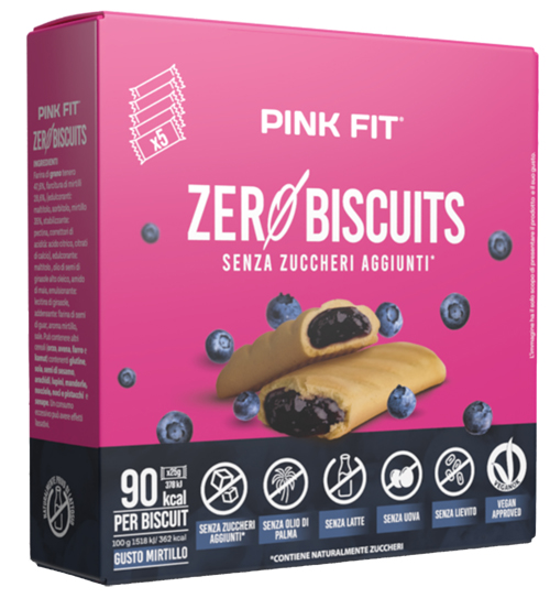 PINK FIT ZERO BISCUITS MIRTILLI 5 PEZZI - farmaidea24.com