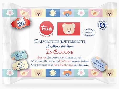 TRUDI BABY CARE SALVIETTE COTONE 20 PEZZI - farmaidea24.com