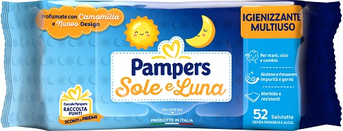 PAMPERS WIPES SOLE & LUNA 30 BUSTE DA 52 SALVIETTINE - farmaidea24.com