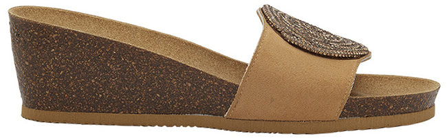 CALA LUNA MICROFIBRE + ROUNDED STRASS W TAN 37 - farmaidea24.com