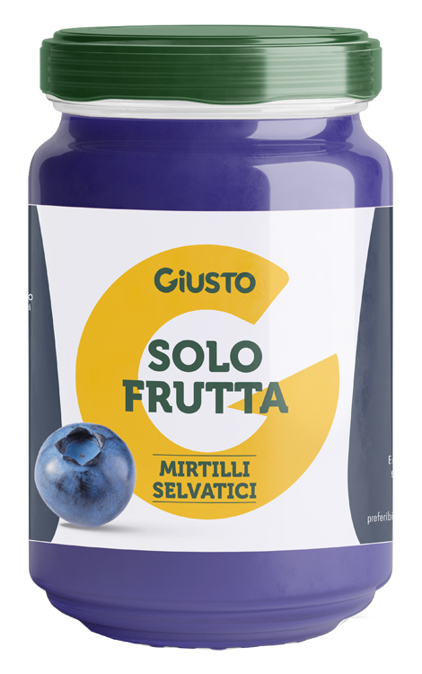 GIUSTO SOLO FRUTTA CONFETTURA MIRTILLI SELVATICI 220 G - farmaidea24.com