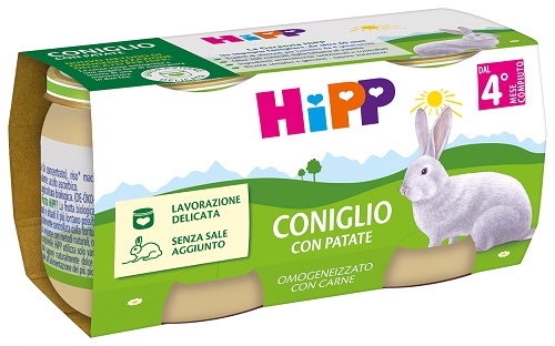 HIPP OMOGENEIZZATO CONIGLIO CON PATATE 2 PEZZI DA 80 G - farmaidea24.com