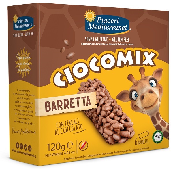 PIACERI MEDITERRANEI CIOCOMIX BARRETTA 6 PEZZI DA 20 G - farmaidea24.com