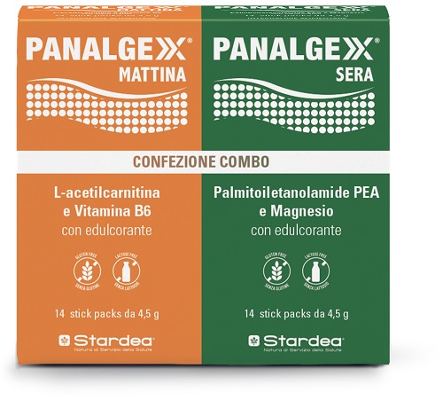 PANALGEXX MATTINA 14 STICKPACK + PANALGEXX SERA 14 STICKPACK CONFEZIONE COMBO - farmaidea24.com