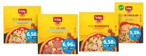 SCHAR PIZZA MARGHERITA DUO LACTOSE FREE FROZEN 700 G PROMO - farmaidea24.com