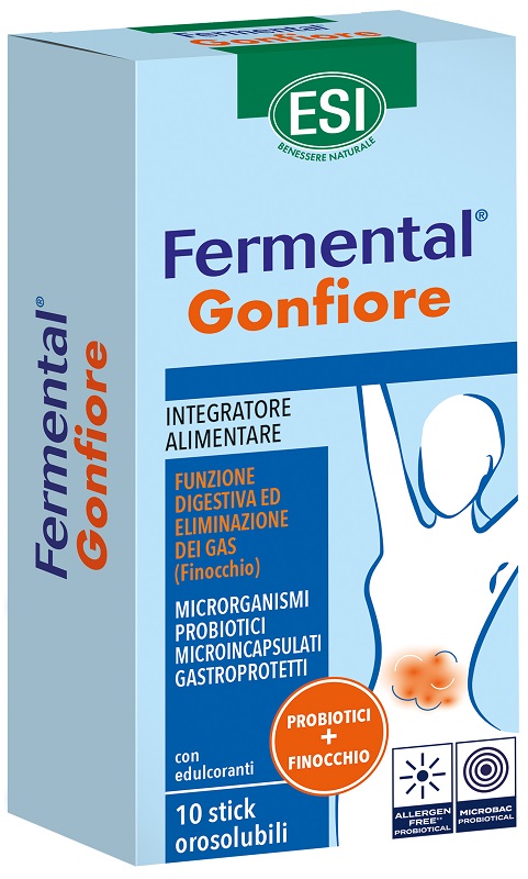 ESI FERMENTAL GONFIORE 10 STICK OROSOLUBILI - farmaidea24.com