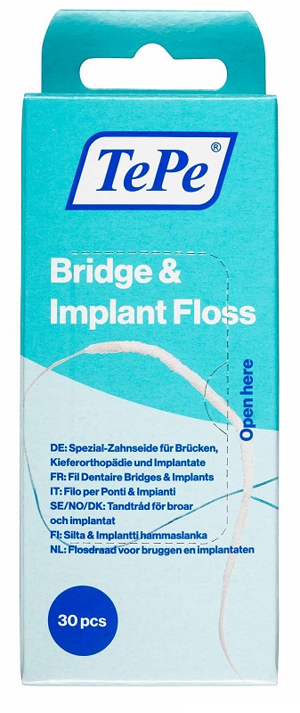 TEPE FILO PONTI & IMPIANTI TEPE BRIDGE & IMPLANT FLOSS 30 PEZZI - farmaidea24.com