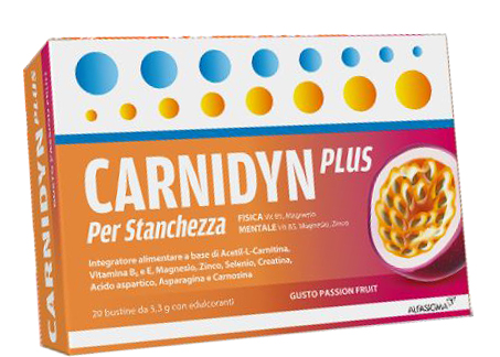 CARNIDYN PLUS 20 BUSTINE DA 5,3 G GUSTO PASSION FRUIT - farmaidea24.com