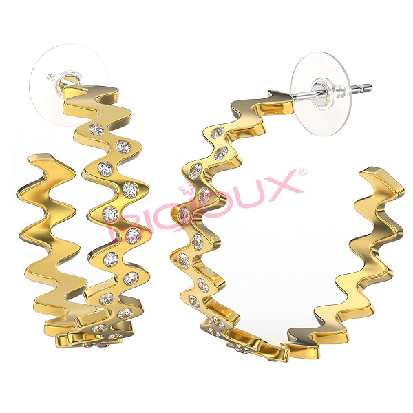 BJT369 ORECCHINO SARIEL GOLD PLATED - farmaidea24.com