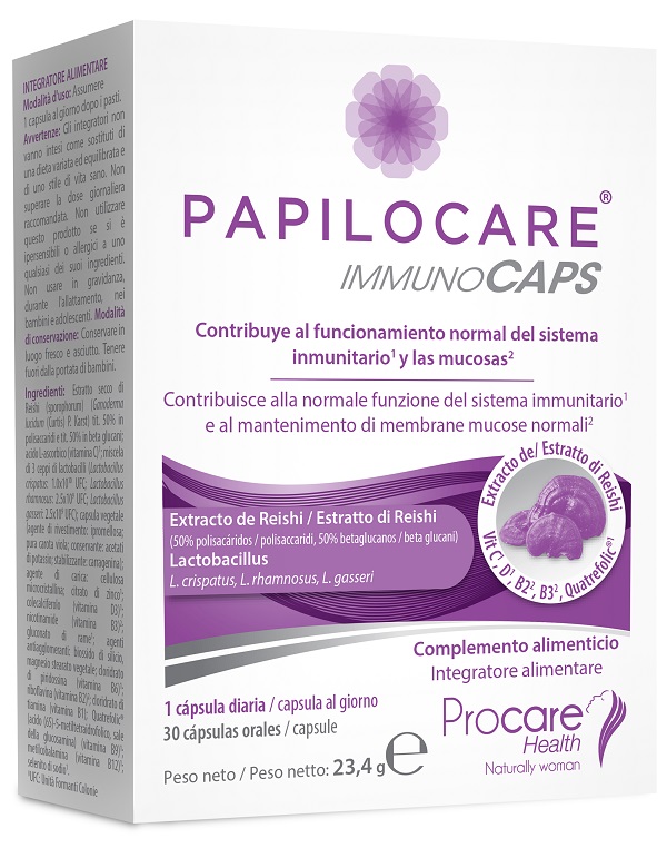 PAPILOCARE IMMUNOCAPS 30 CAPSULE - farmaidea24.com