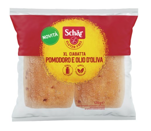 SCHAR XL CIABATTA POMODORI E OLIO D'OLIVA 2 PEZZI X 85 G - farmaidea24.com
