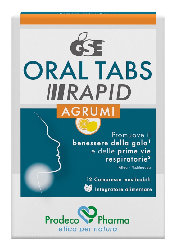 GSE ORAL TABS RAPID AGRUMI 12 COMPRESSE MASTICABILI - farmaidea24.com
